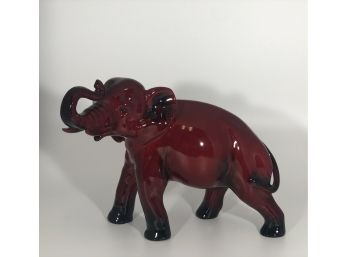 Royal Dalton Signed Flambe Red Elephant Made In England