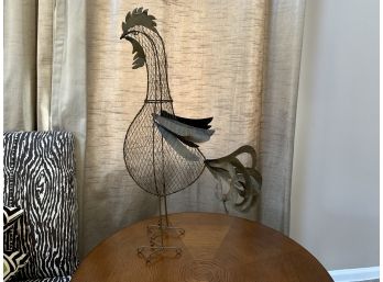 Whimsical Large Metal Rooster