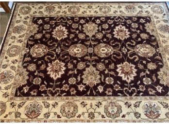 86 X 116 Tajik Hand Hooked Wool Carpet, $2699 Retail