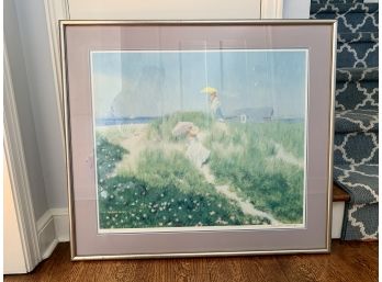 Custom Framed Impressionist Print, Pencil Signed By Candace Lovely (American, B 1953)