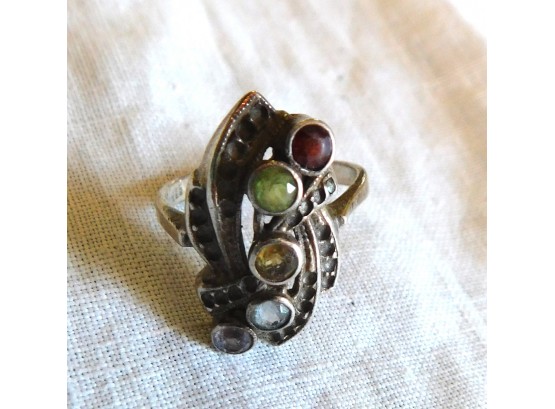 .925 Ring With FIVE Different Stones
