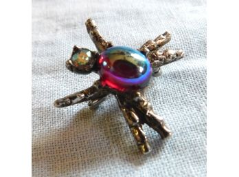 Unique BUG PIN MARKED 'aJC', Colorful