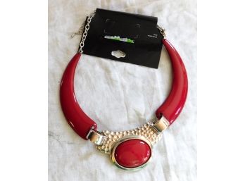 Funky Fashion Neckacle, Bright Red