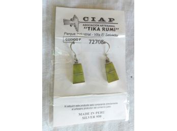 Unopened 950 SILVER Earrings, MADE IN PERU, 'TIKA RUMI'