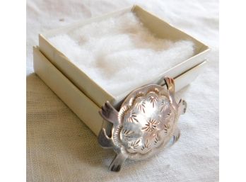 Sterling Silver TURTLE PIN Marked 'A D'