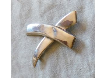Sterling Pin In The Shape Of A X