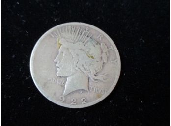 1922 D U.S. Peace Silver Dollar
