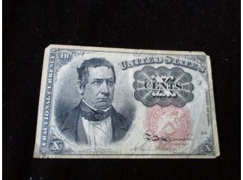 U.S. 10 Cent Paper Fractional Currency, 1864
