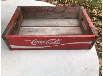 Vintage 1973 Chattanooga COCA-COLA Red Wooden Crate Box