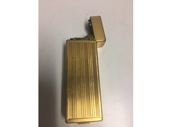 Gold Plated Dunhill Lighter In The Box With Two Instruction Booklets