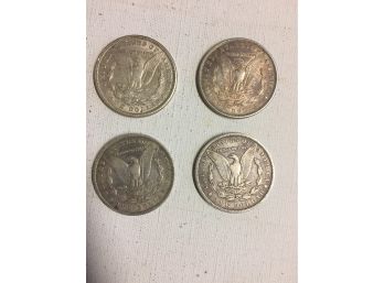 4pc Morgan Silver Dollars