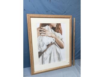 Large Original Art Pencil Drawing By F Rowland Fowler