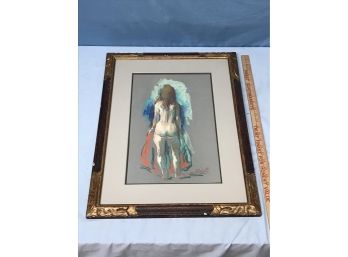 Original Jan De Ruth Pastel Nude Listed Artist