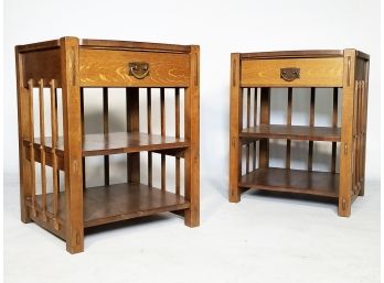 A Gorgeous Pair Of Custom Mission Style Nightstands By The Vulpiani Workshop (Purchased For $6000)