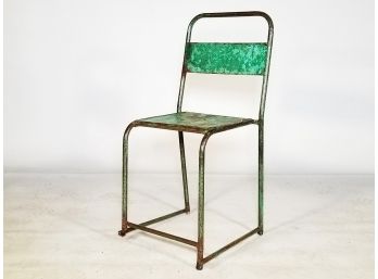A Vintage Rustic Metal Industrial Chair