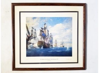 A Signed And Numbered 'The Battle Of St. Vincent 14th February 1797' Print By Geoff Hunt
