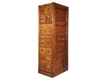 A 19th Century Oak Fred. S. Lincoln Card Catalog