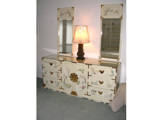 White Lacquer Dresser And Mirrors