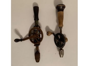 Vintage Hand Drill Lot Of 2