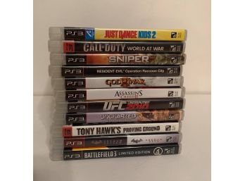 Lot Of 11 PS3 Games With Cases Lot #4