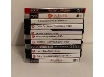 Lot Of 11 PS3 Games With Cases Lot #1
