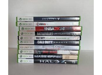 Lot Of 10 Xbox 360 Games With Cases Lot #1