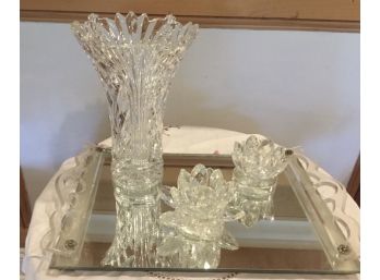 Mirror, Vase, Candle Holders