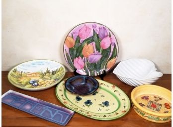 An Assortment Of Painted Ceramics