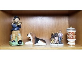 A Shelf Of Ceramic Decorative Art