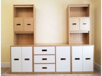 A Campaign Style Wall Unit In 5 Pieces