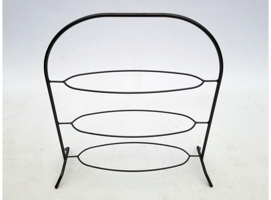 A Large Metal 3-Tiered Serving Stand