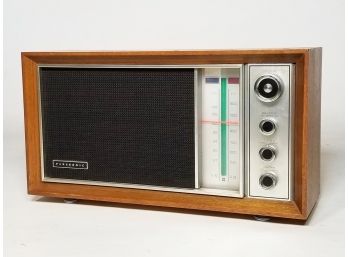 A Vintage Mid Century Modern Teak Encased Radio By Panasonic