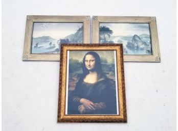 A Pair Of Framed Landscape Fantasy Prints And More