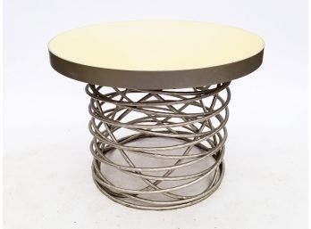An Incredible Vintage Modern Designer Cast Iron And Acrylic Table