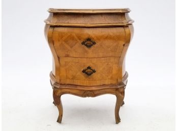 A Vintage Italian Export Inlaid Marquetry Nightstand