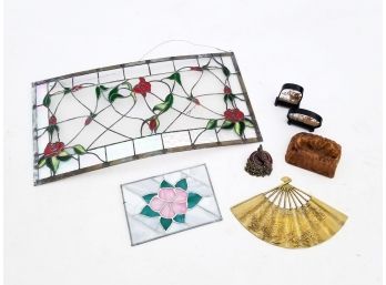 A Decorative Stained Glass And Asian Assortment