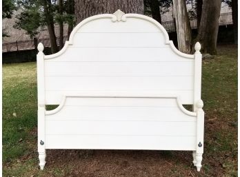 A White Painted Wood Full Size Bedstead By Ethan Allen