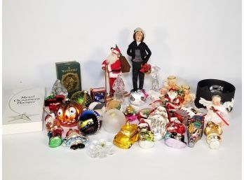 A Large Radko, Waterford, And Department 56 Christmas Assortment!