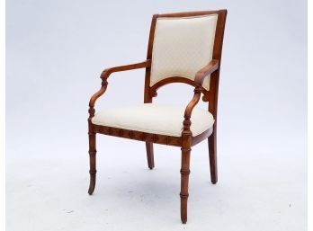 A Gorgeous Chinese Chippendale Upholstered Arm Chair