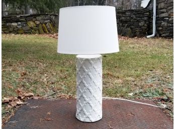 A Modern Geometric Lamp With Shade