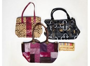 An Assortment Of Bags By Coach