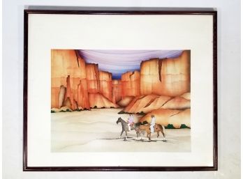A Framed Southwestern Native American Print