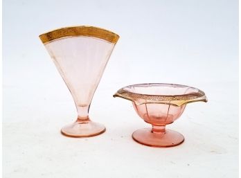 A Vintage Pink Depression Glass Pairing
