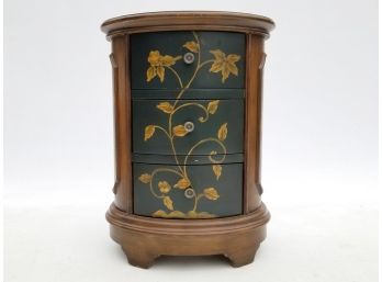 A Tole Painted Wood Nightstand