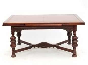 A 19th Century Carved Oak Cantilever Dining Table