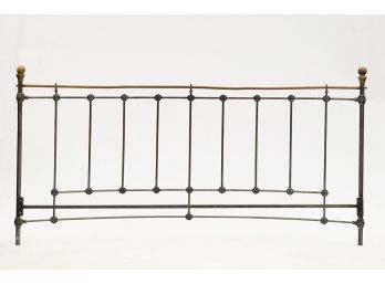 A Cast Iron Curved King Headboard