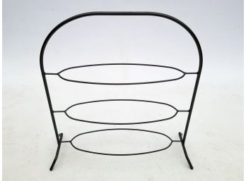 A Large Metal 3-Tiered Serving Stand