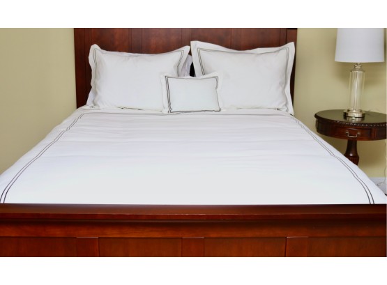 Luxurious MADISON PARK White And Silver Bedding