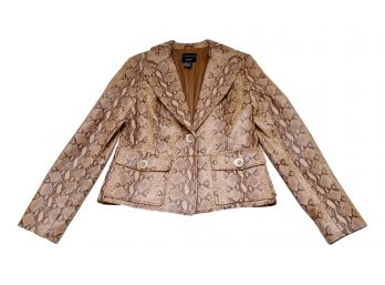 Authentic DONCASTER Genuine Leather Snake Print Blazer