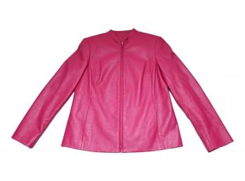 Custom Made Hot Pink Genuine Leather Jacket